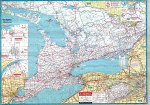 Ontario 1961 Highway Map